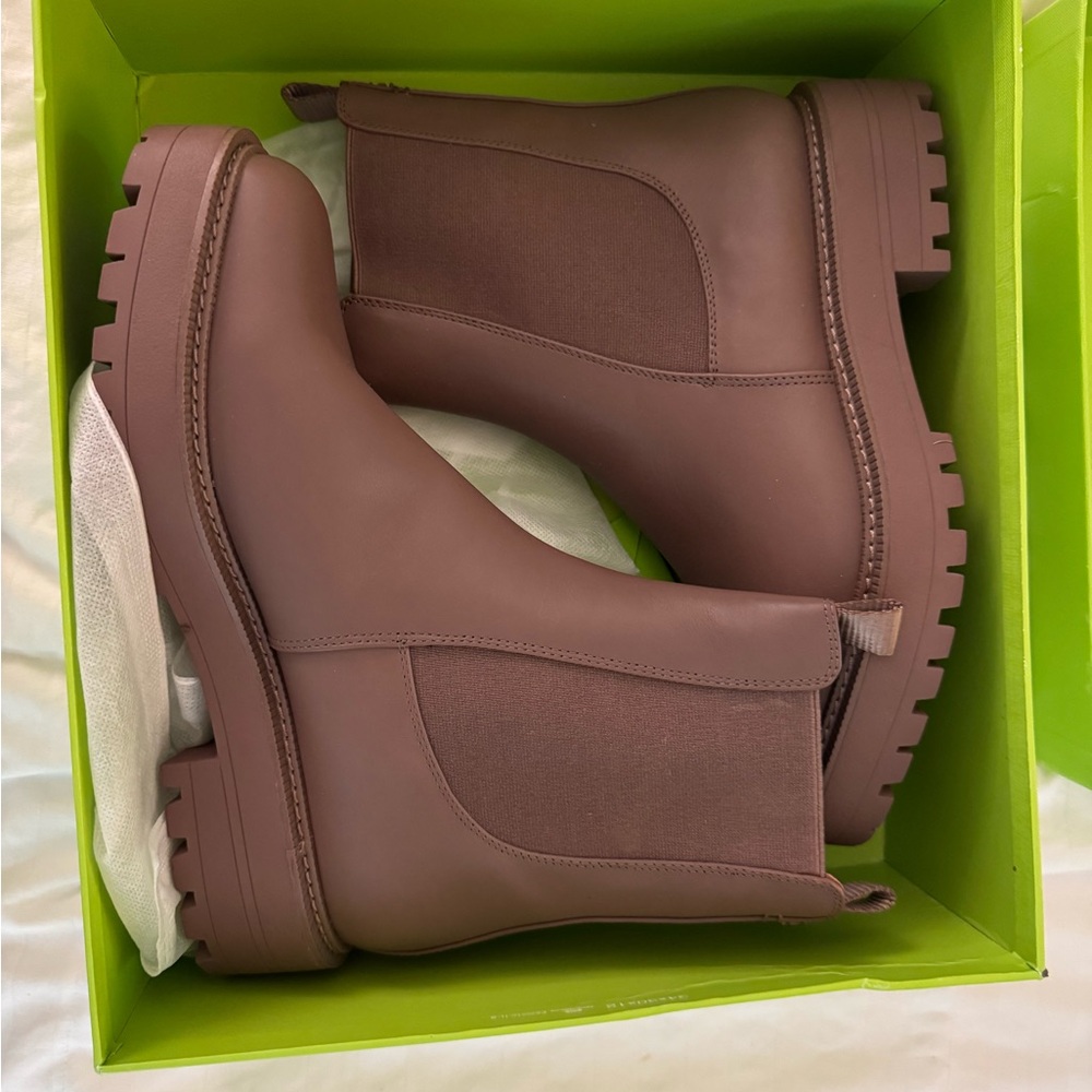 NW Box - Sam Edelman Brown Ankle Booties with Rounded Toe
